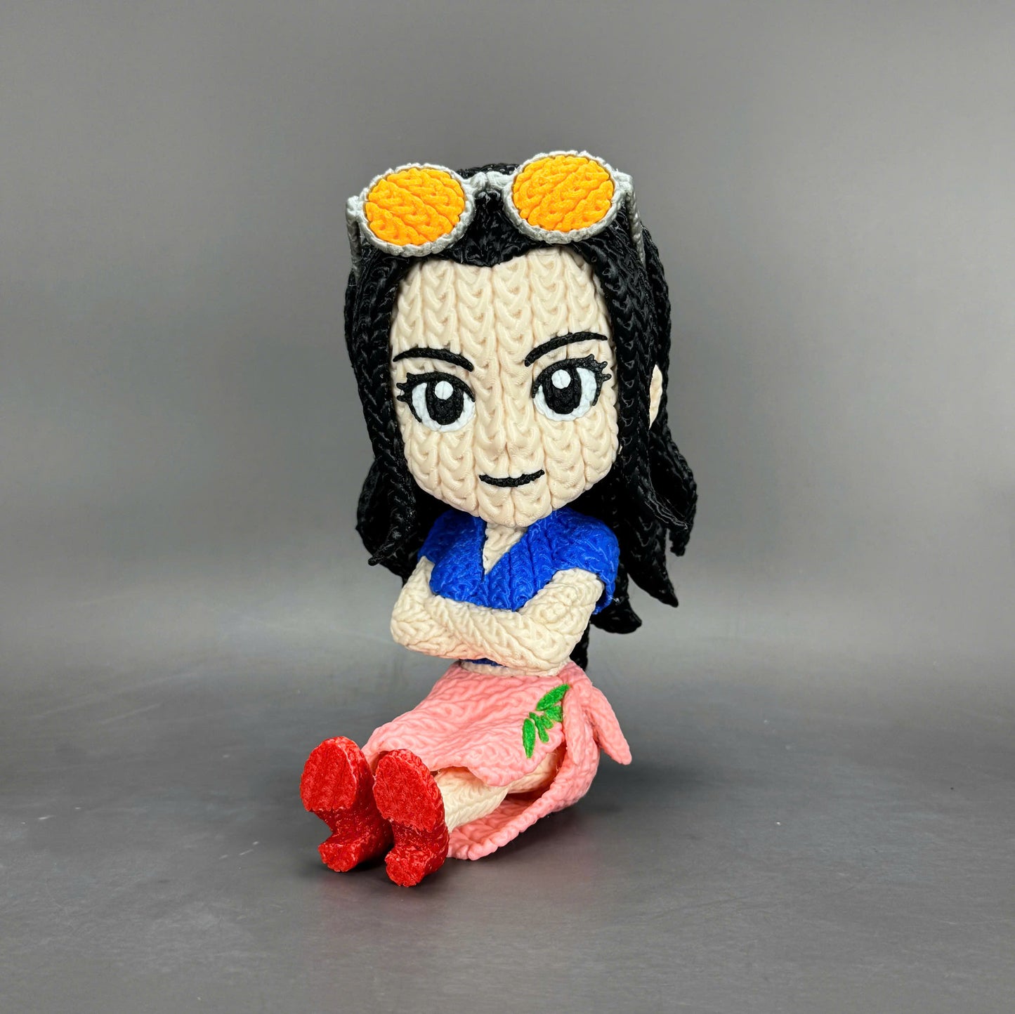 Pupazzo Nico Robin effetto knitted – Figure decorativa stampata in 3D