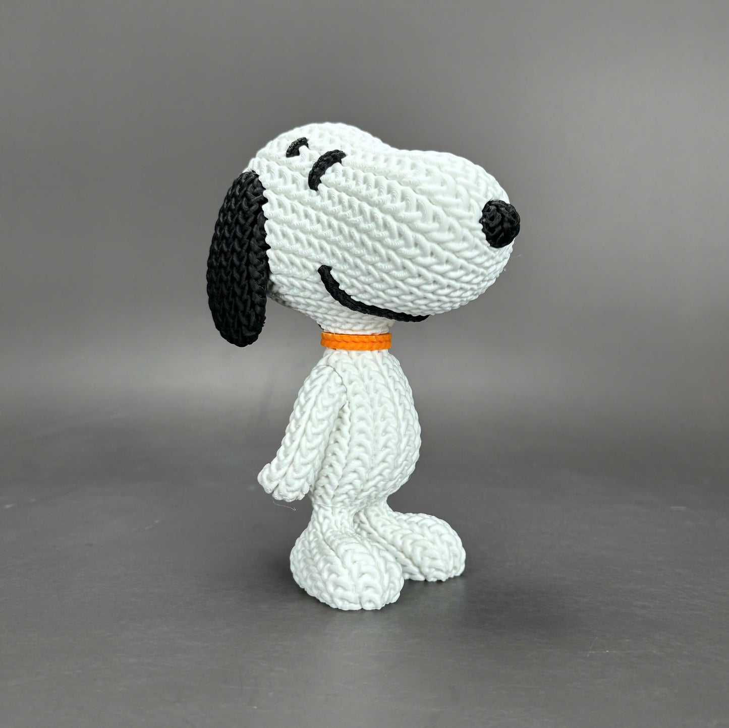 Pupazzo Snoopy effetto knitted – Figure decorativa stampata in 3D