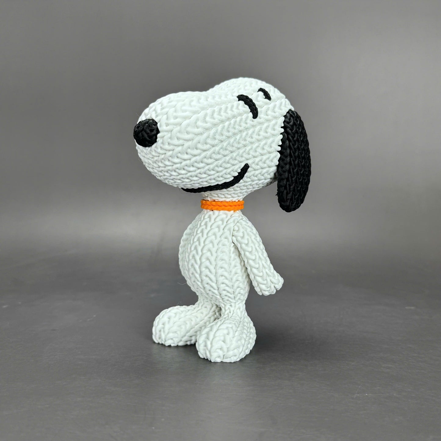 Pupazzo Snoopy effetto knitted – Figure decorativa stampata in 3D