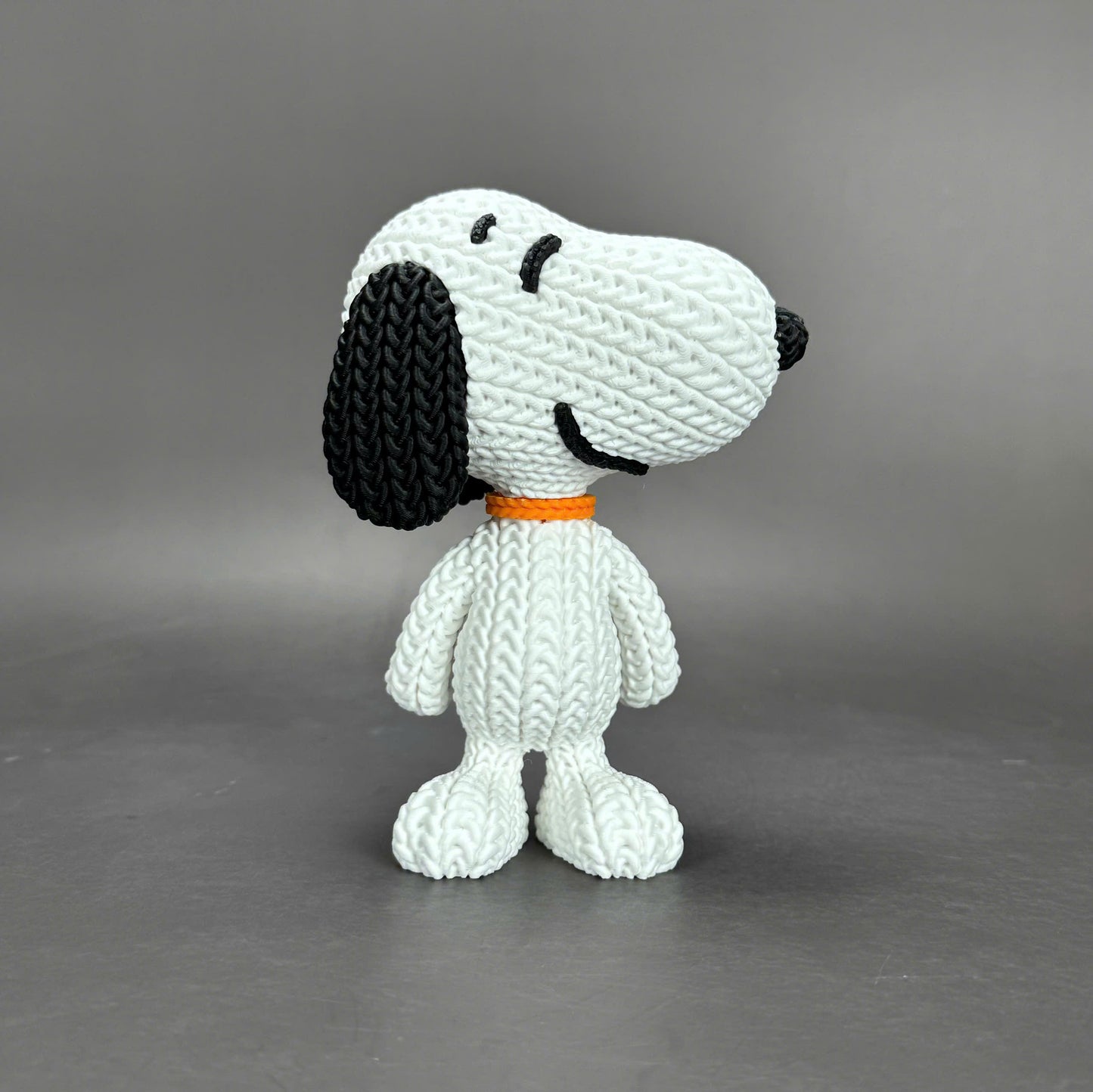 Pupazzo Snoopy effetto knitted – Figure decorativa stampata in 3D