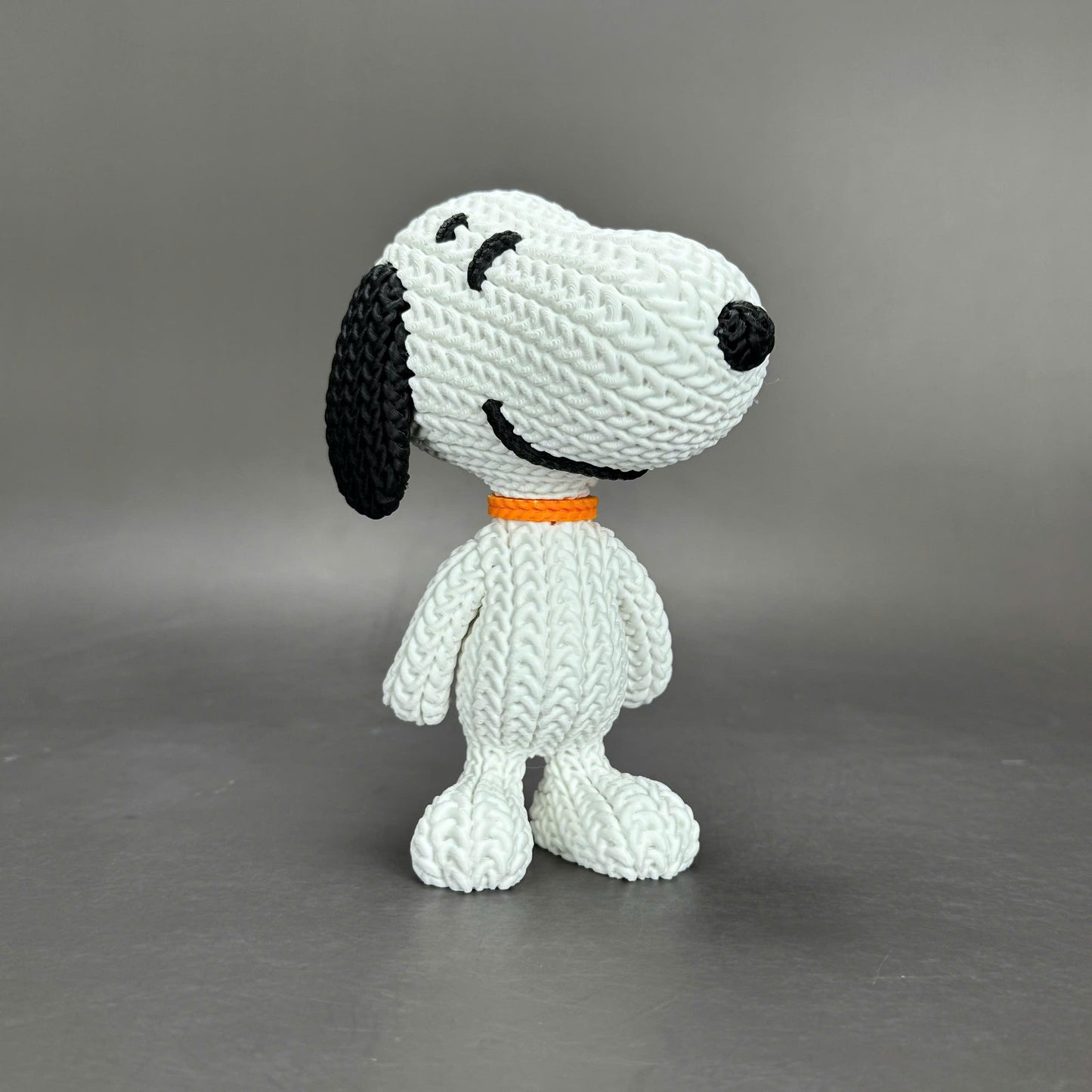 Pupazzo Snoopy effetto knitted – Figure decorativa stampata in 3D