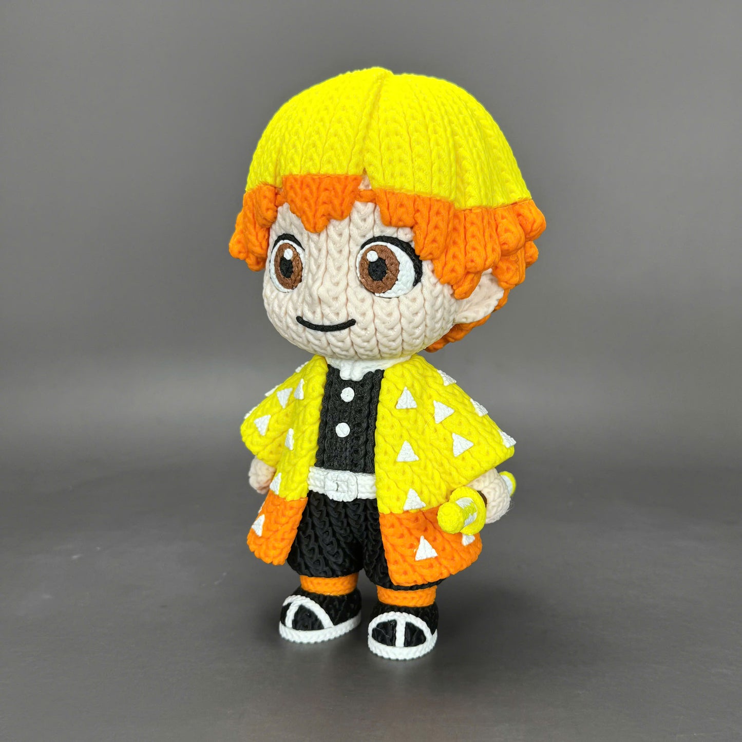 Pupazzo Zenitsu effetto knitted – Figure decorativa stampata in 3D