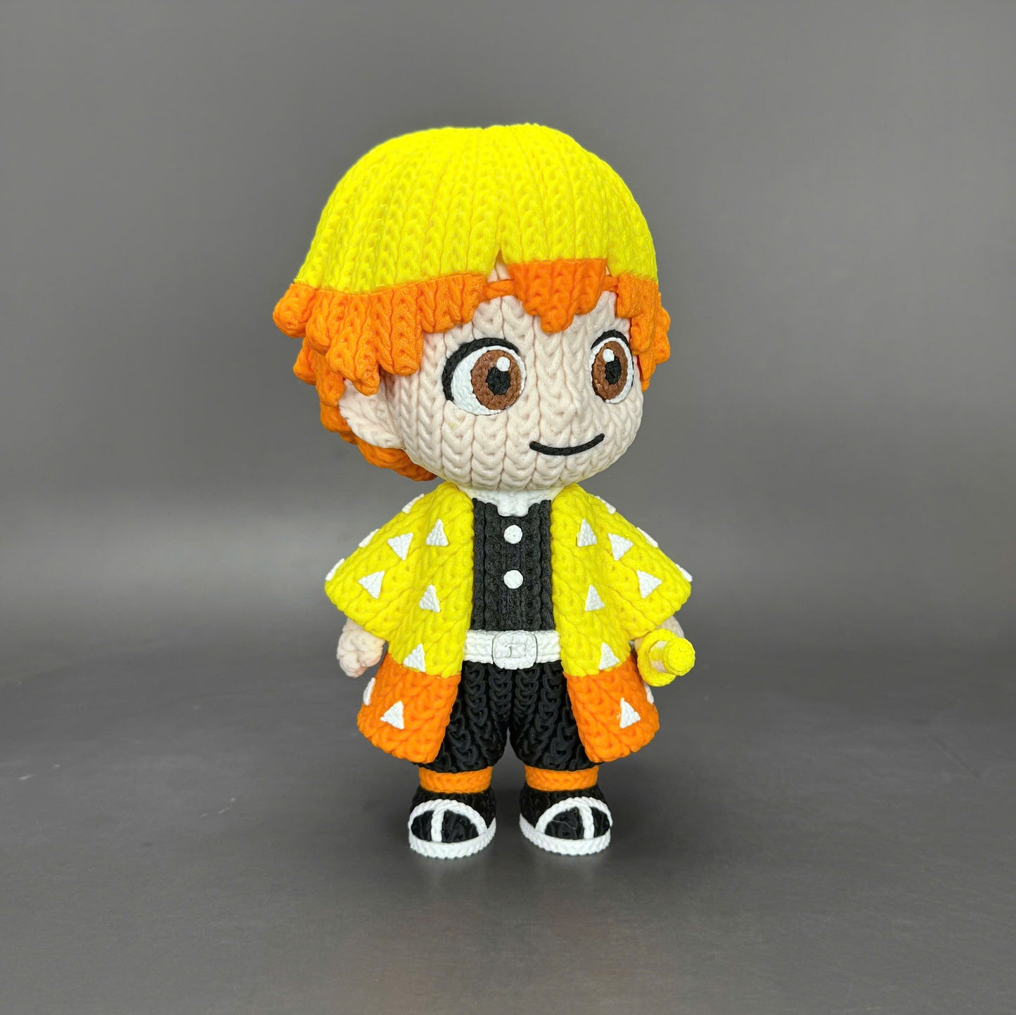 Pupazzo Zenitsu effetto knitted – Figure decorativa stampata in 3D