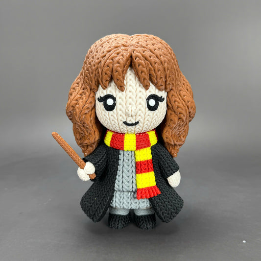Pupazzo Hermione Granger effetto knitted – Figure decorativa stampata in 3D