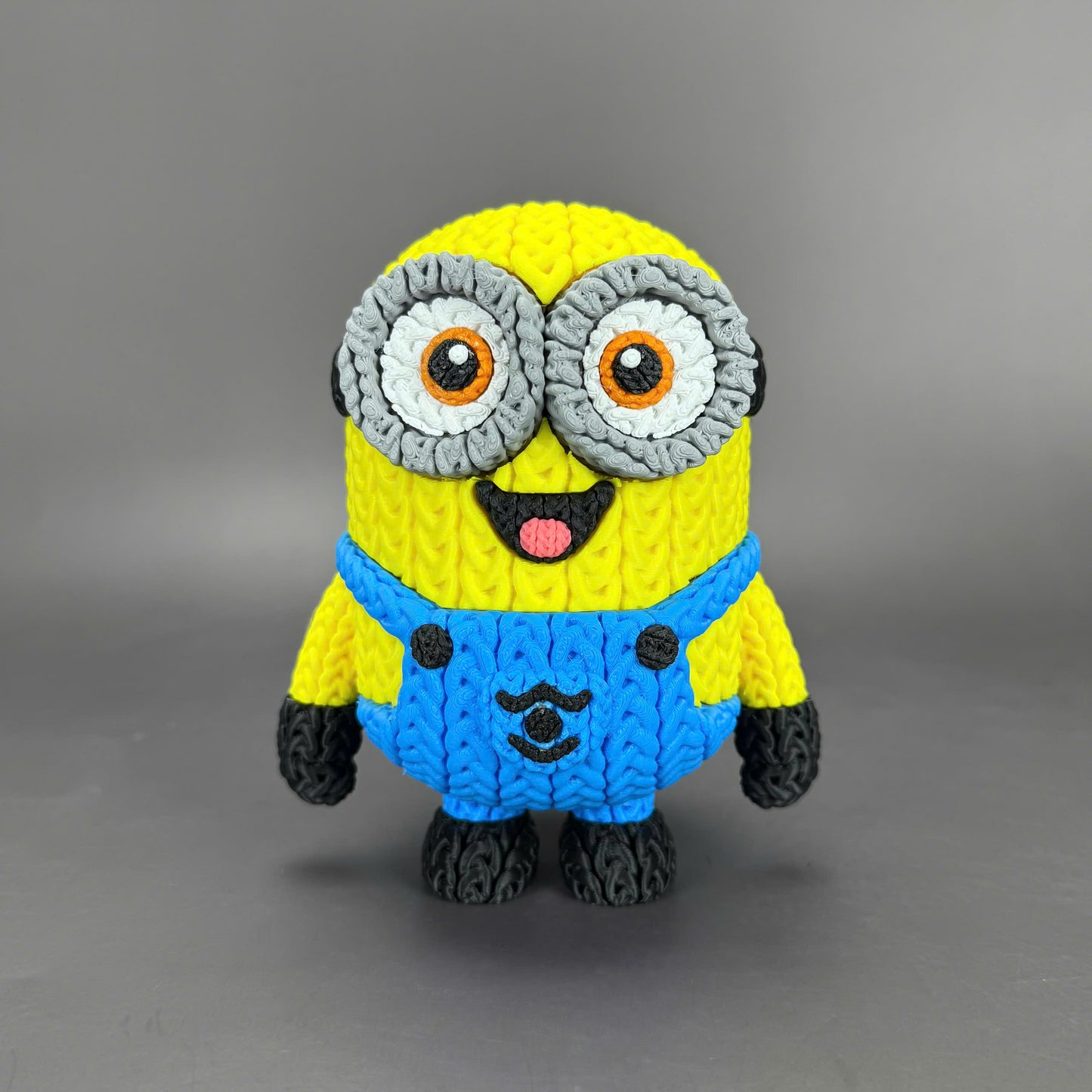 Pupazzo Minion effetto knitted – Figure decorativa stampata in 3D