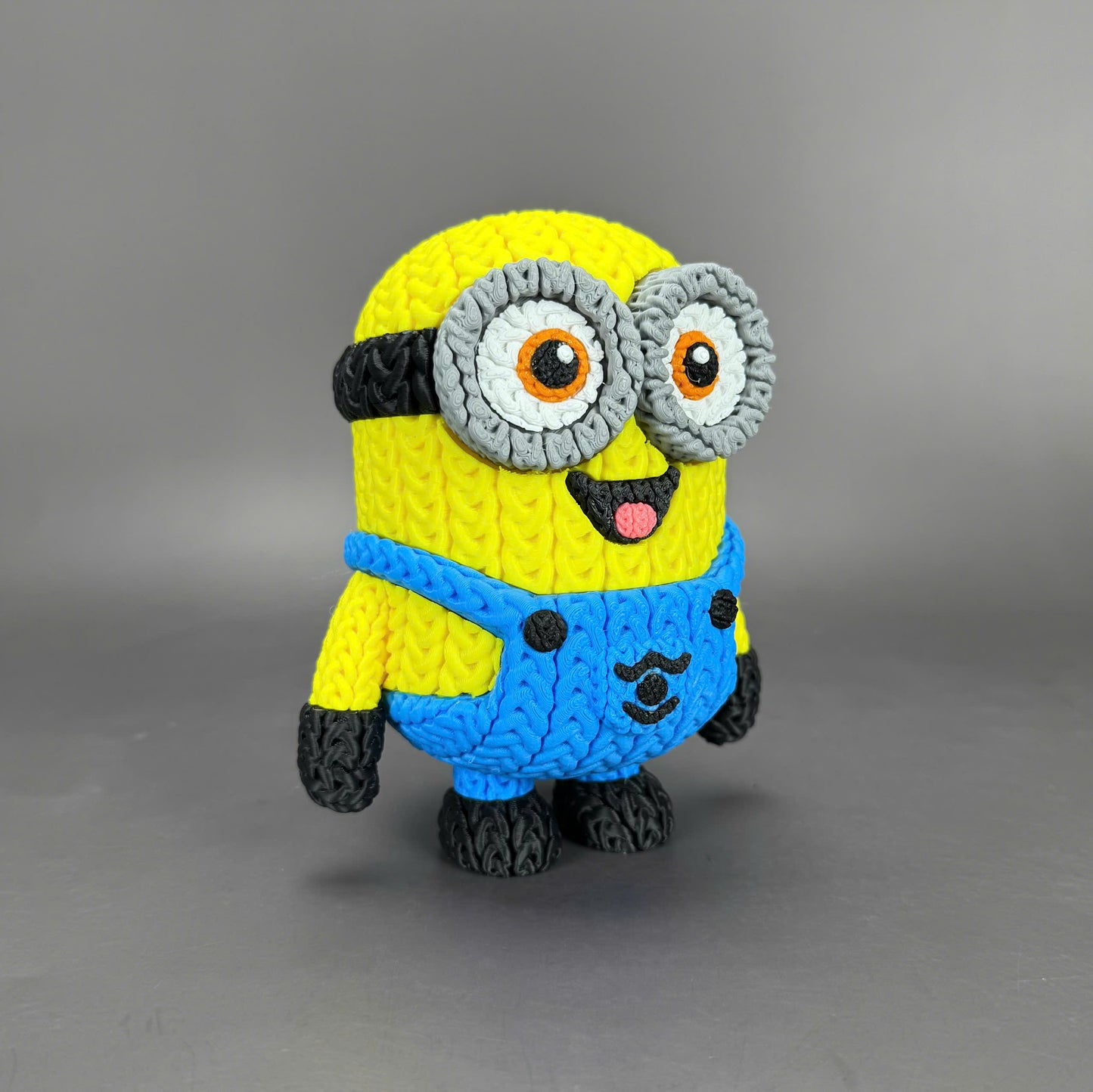 Pupazzo Minion effetto knitted – Figure decorativa stampata in 3D