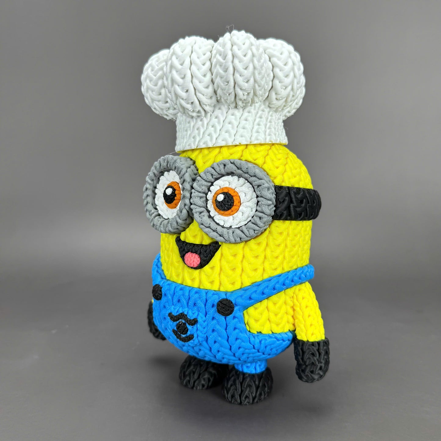 Pupazzo Minion effetto knitted – Figure decorativa stampata in 3D