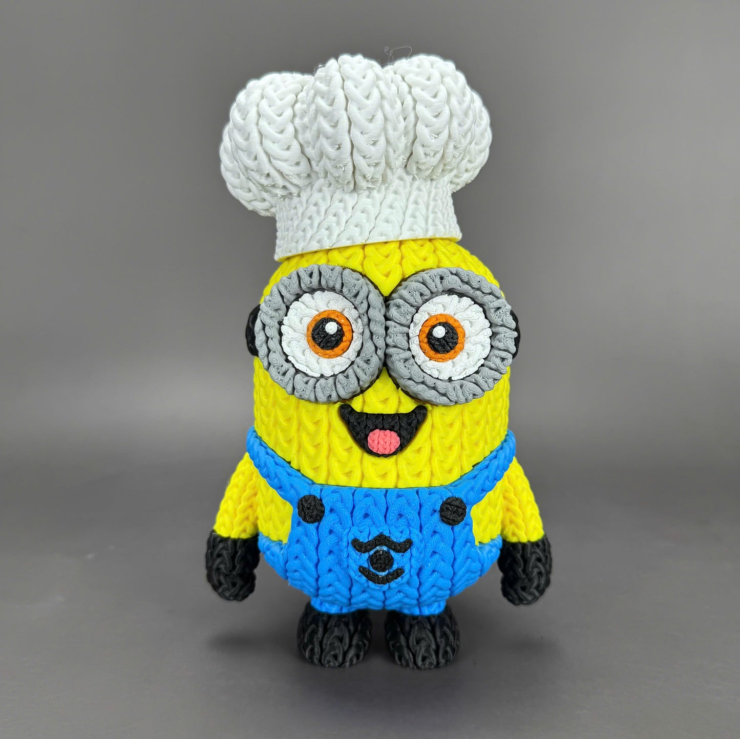 Pupazzo Minion effetto knitted – Figure decorativa stampata in 3D