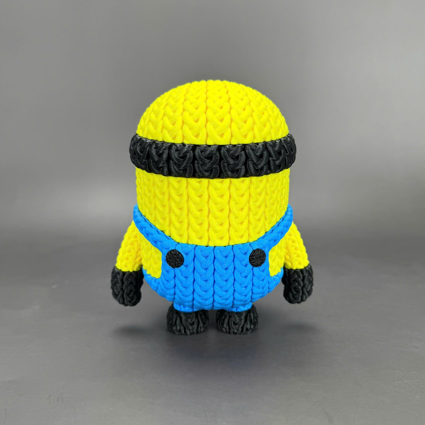 Pupazzo Minion effetto knitted – Figure decorativa stampata in 3D
