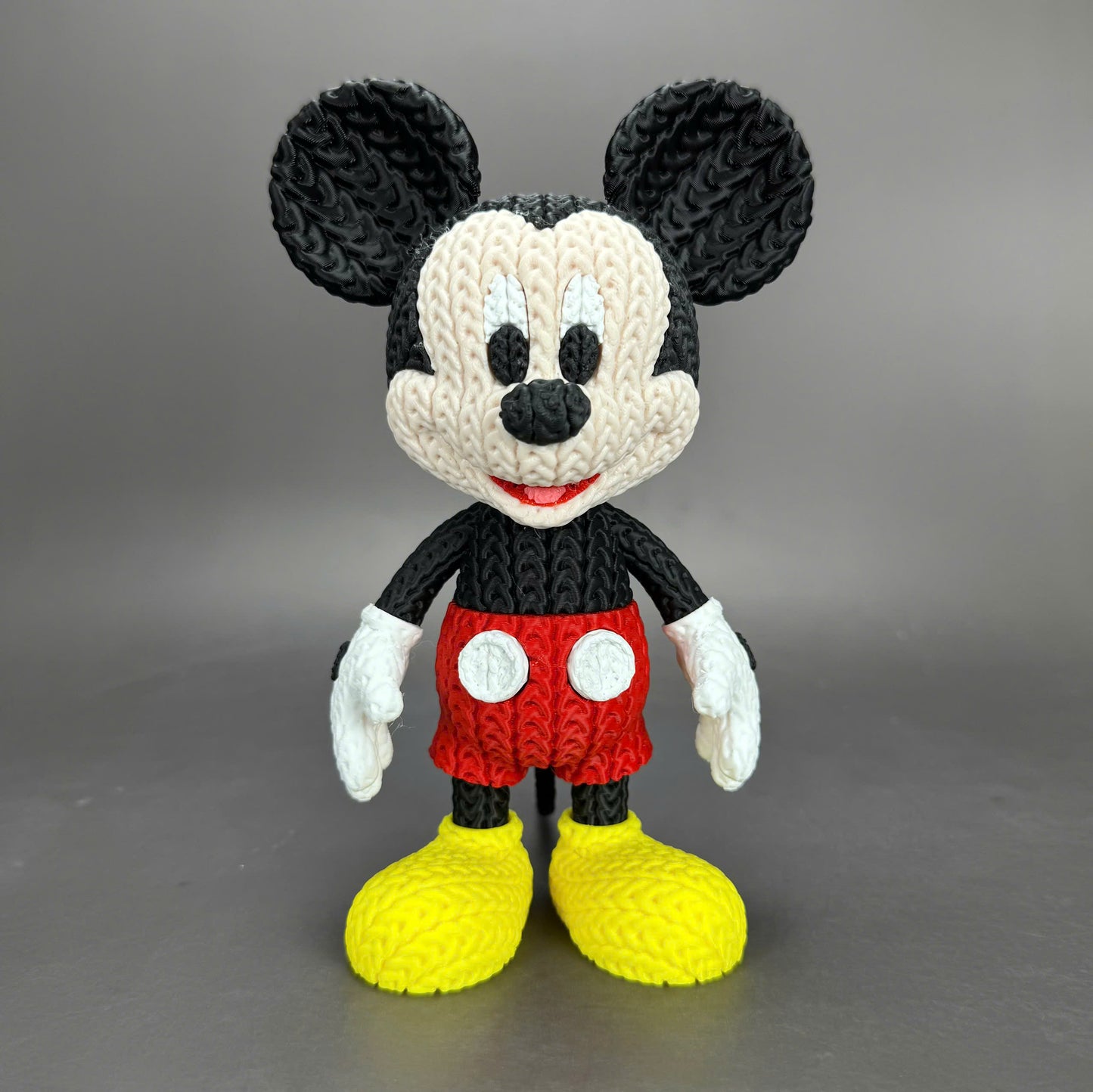 Pupazzo Topolino effetto knitted – Figure decorativa stampata in 3D