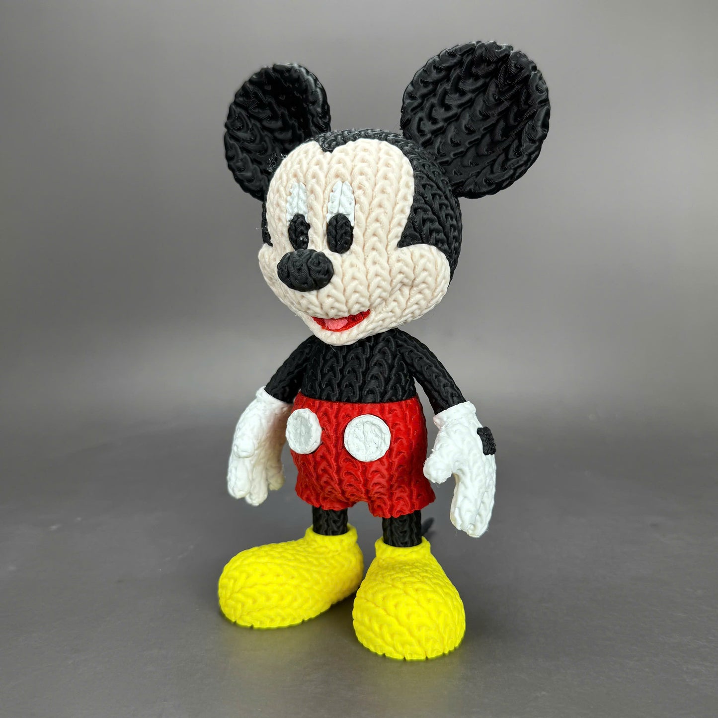 Pupazzo Topolino effetto knitted – Figure decorativa stampata in 3D