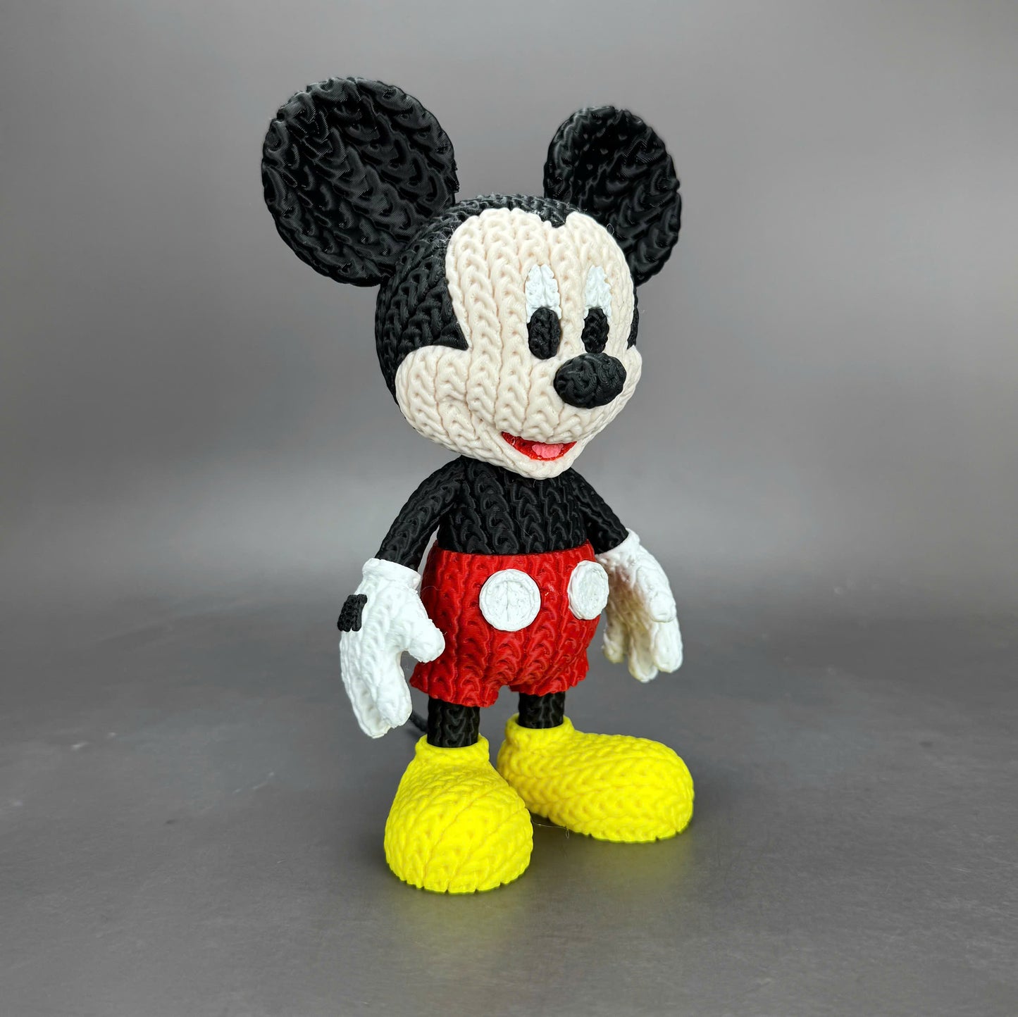 Pupazzo Topolino effetto knitted – Figure decorativa stampata in 3D