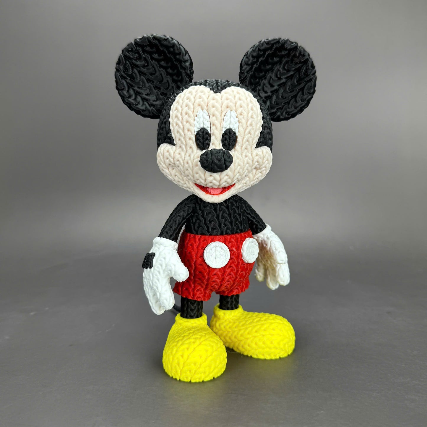 Pupazzo Topolino effetto knitted – Figure decorativa stampata in 3D