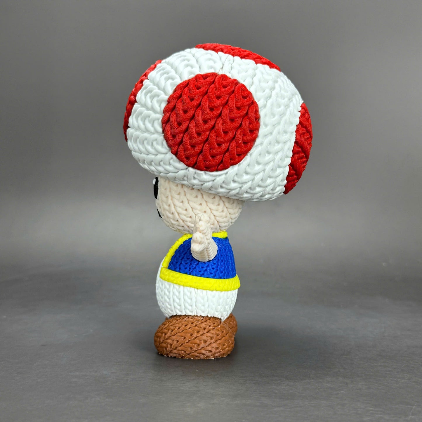 Pupazzo Toad effetto knitted – Figure decorativa stampata in 3D