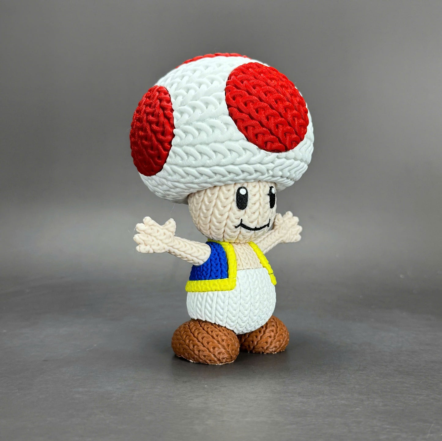 Pupazzo Toad effetto knitted – Figure decorativa stampata in 3D