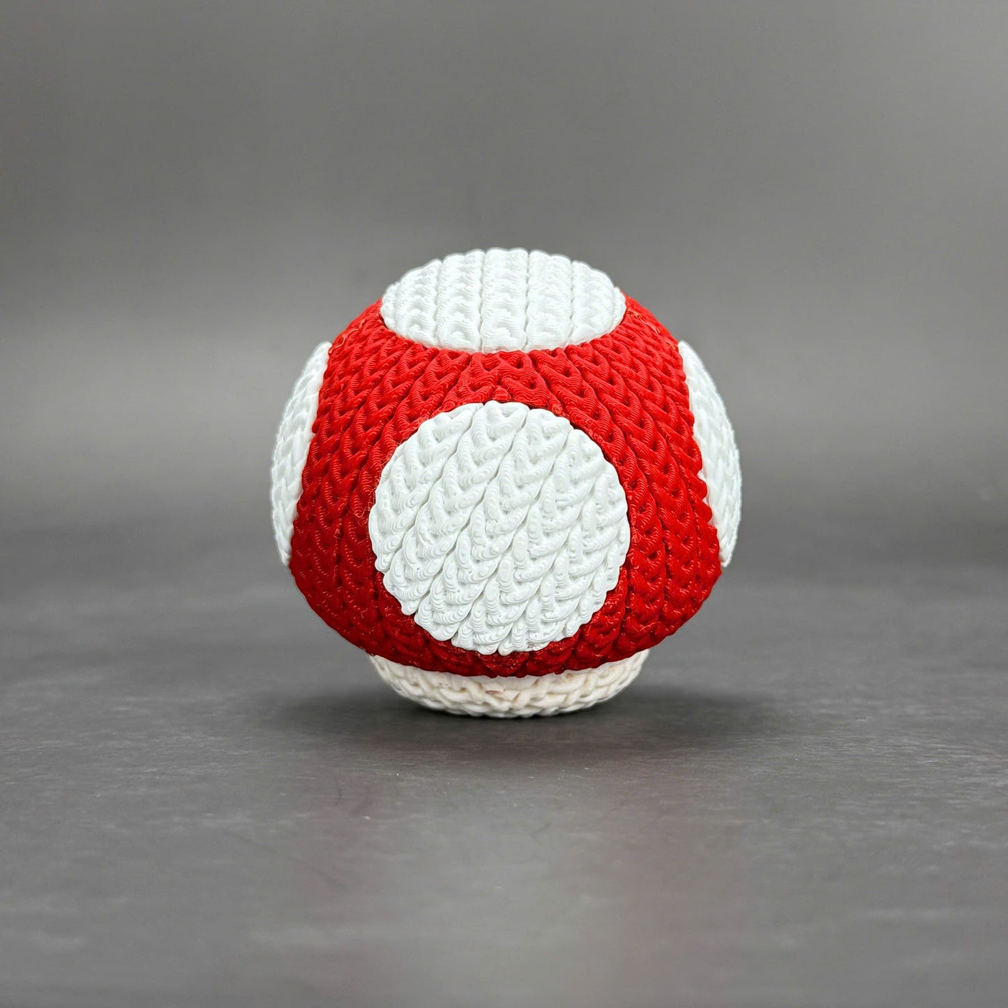 Pupazzo Fungo Super Mario effetto knitted – Figure decorativa stampata in 3D