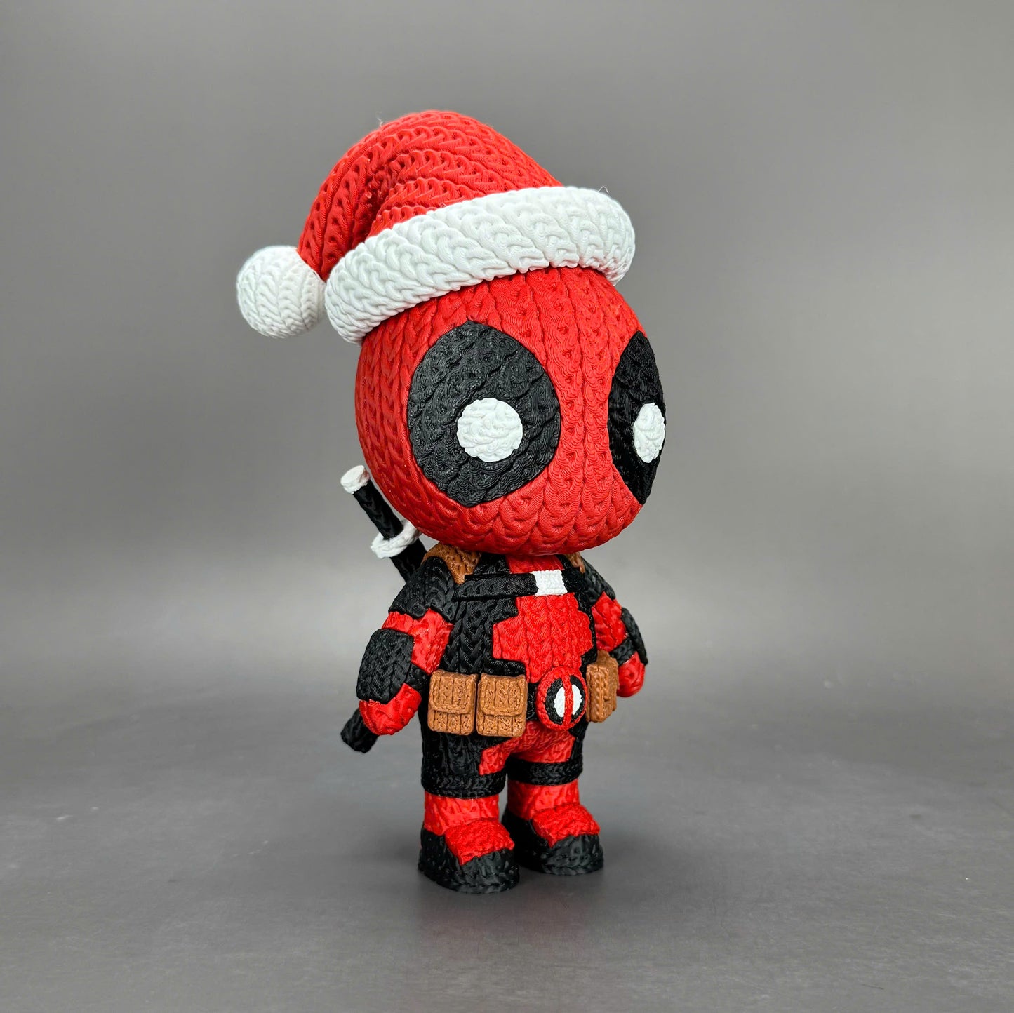 Pupazzo Deadpool effetto knitted – Figure decorativa stampata in 3D