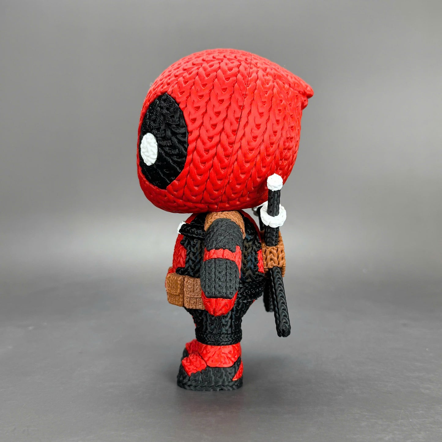 Pupazzo Deadpool effetto knitted – Figure decorativa stampata in 3D
