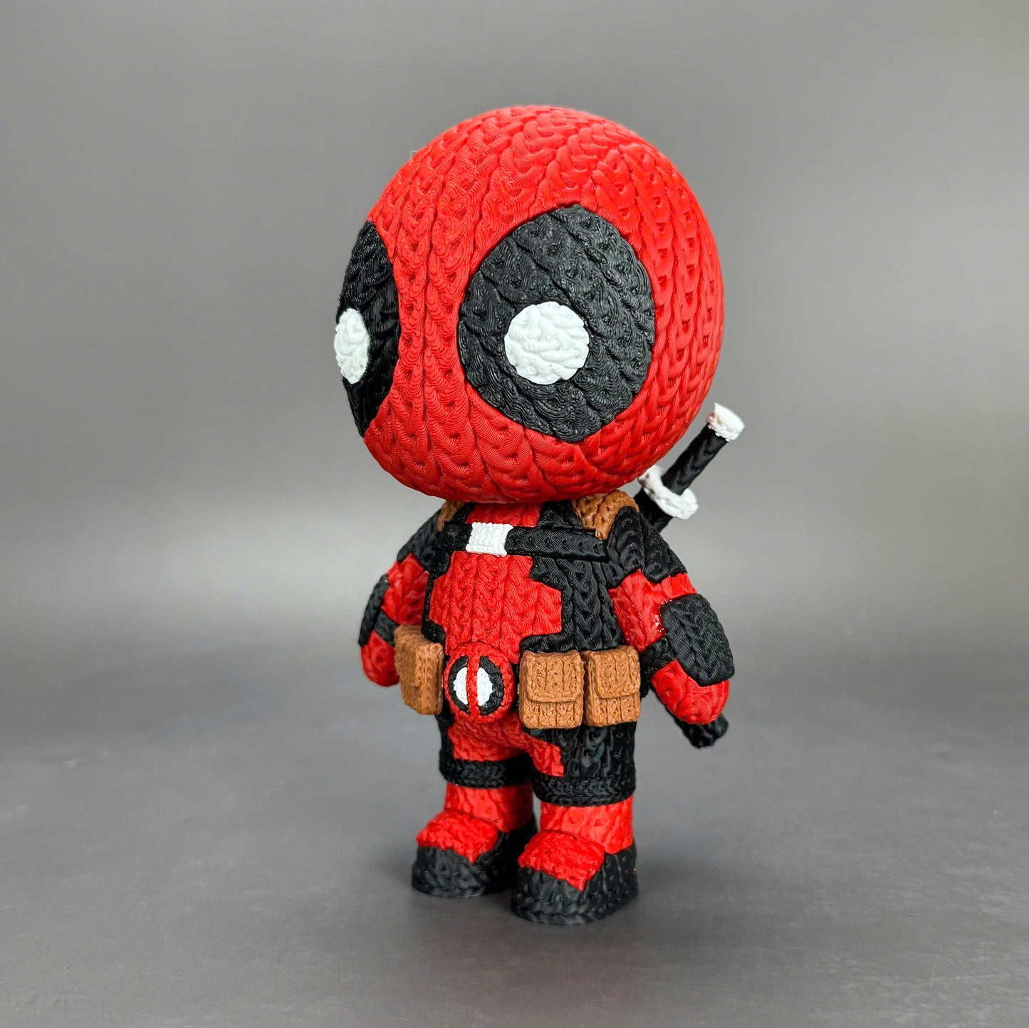 Pupazzo Deadpool effetto knitted – Figure decorativa stampata in 3D
