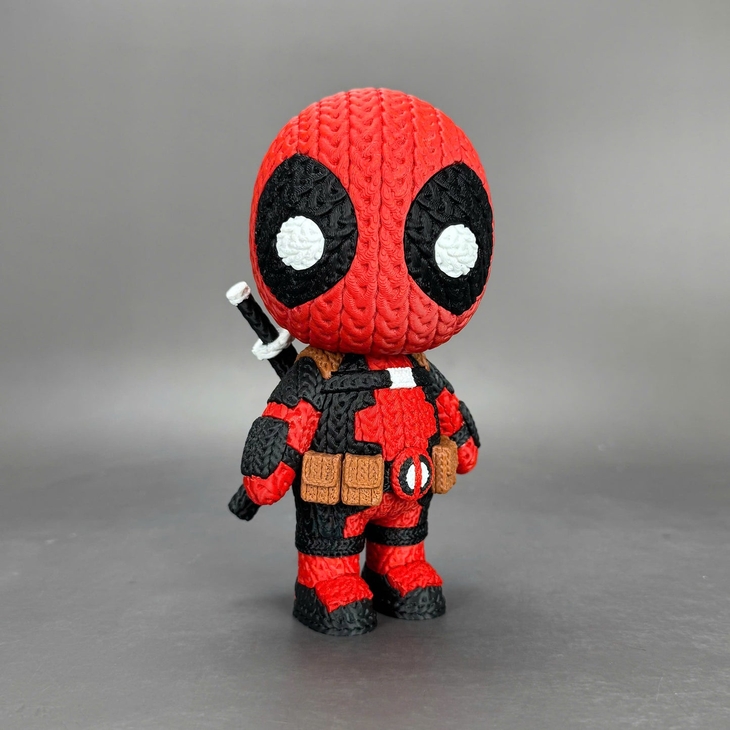 Pupazzo Deadpool effetto knitted – Figure decorativa stampata in 3D