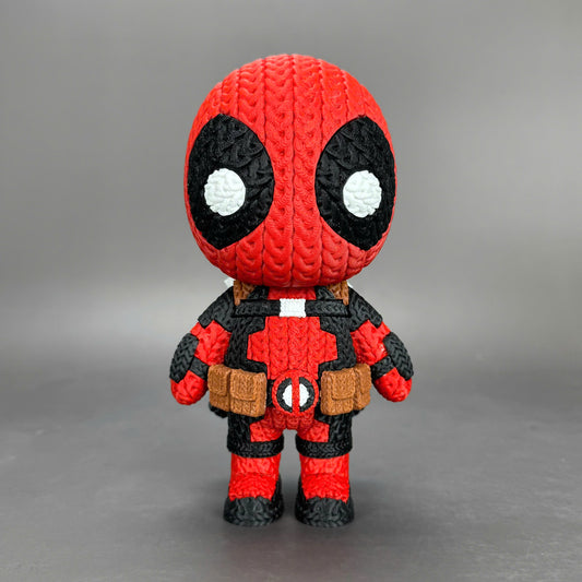 Pupazzo Deadpool effetto knitted – Figure decorativa stampata in 3D