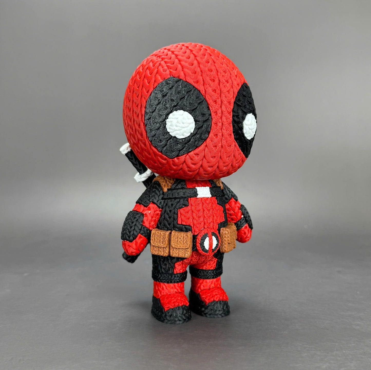 Pupazzo Deadpool effetto knitted – Figure decorativa stampata in 3D