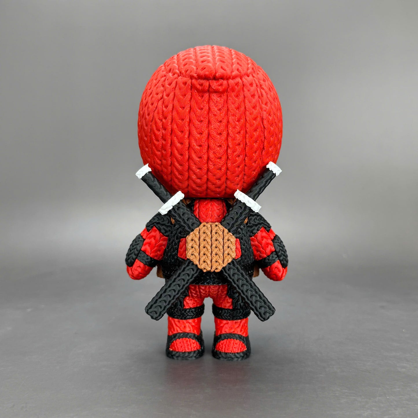 Pupazzo Deadpool effetto knitted – Figure decorativa stampata in 3D