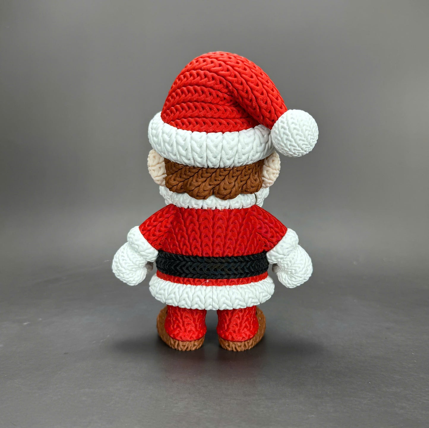 Pupazzo Super Mario Natale effetto knitted – Figure decorativa stampata in 3D