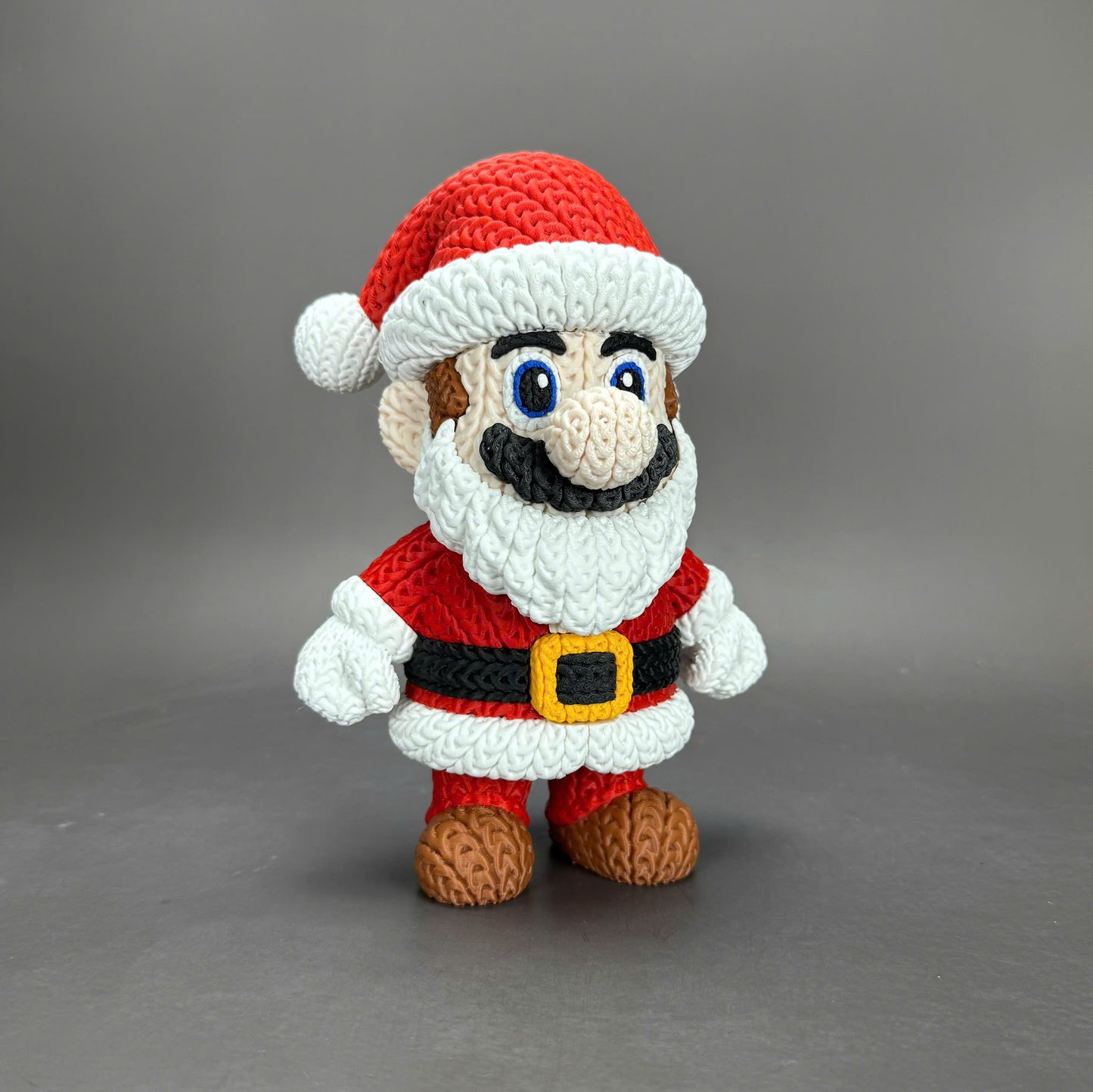 Pupazzo Super Mario Natale effetto knitted – Figure decorativa stampata in 3D