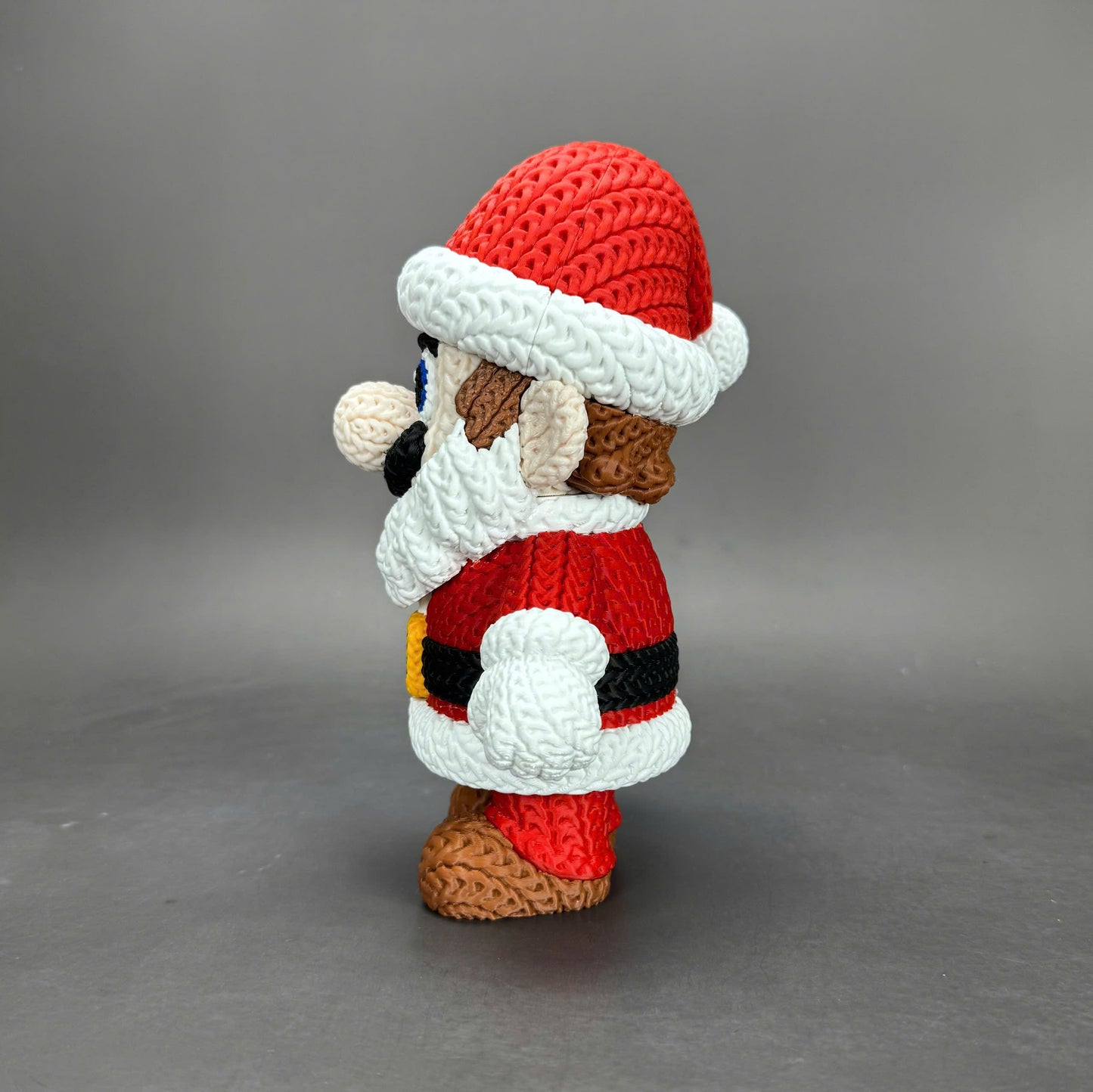 Pupazzo Super Mario Natale effetto knitted – Figure decorativa stampata in 3D