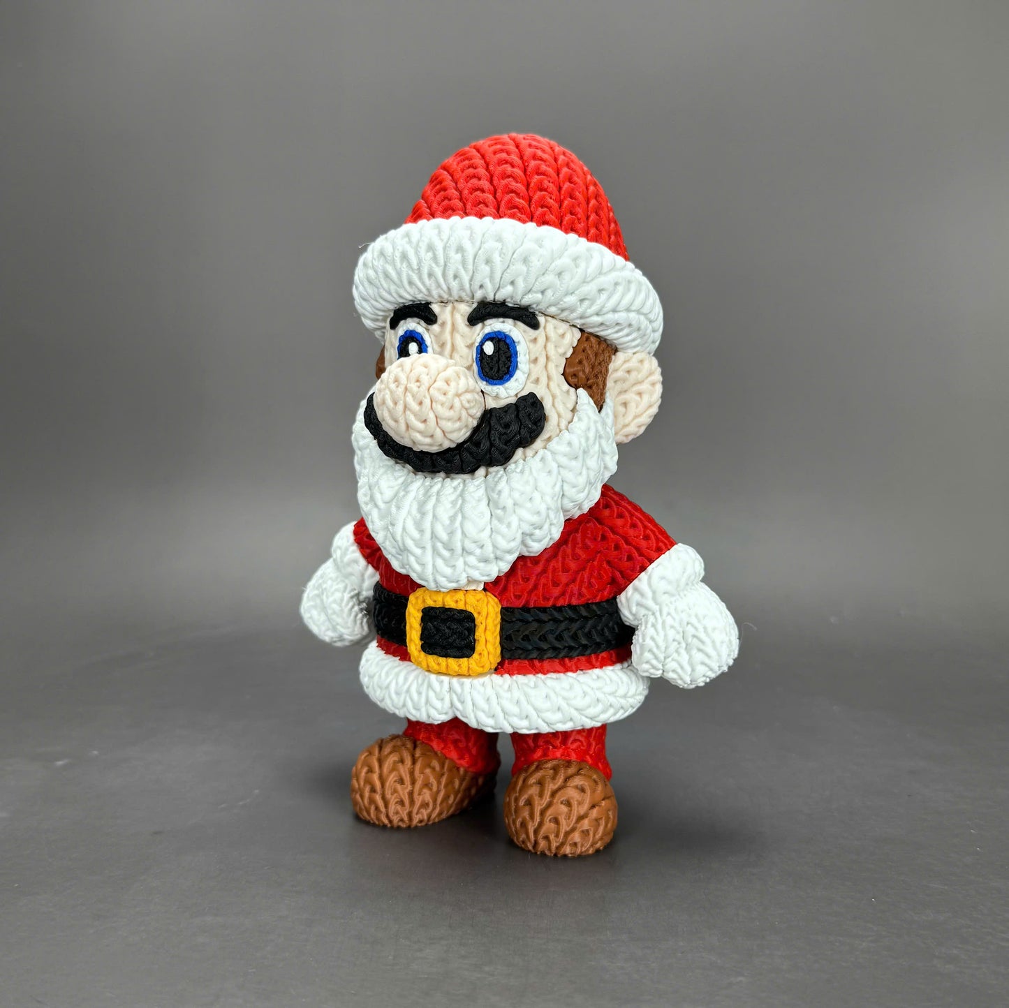Pupazzo Super Mario Natale effetto knitted – Figure decorativa stampata in 3D