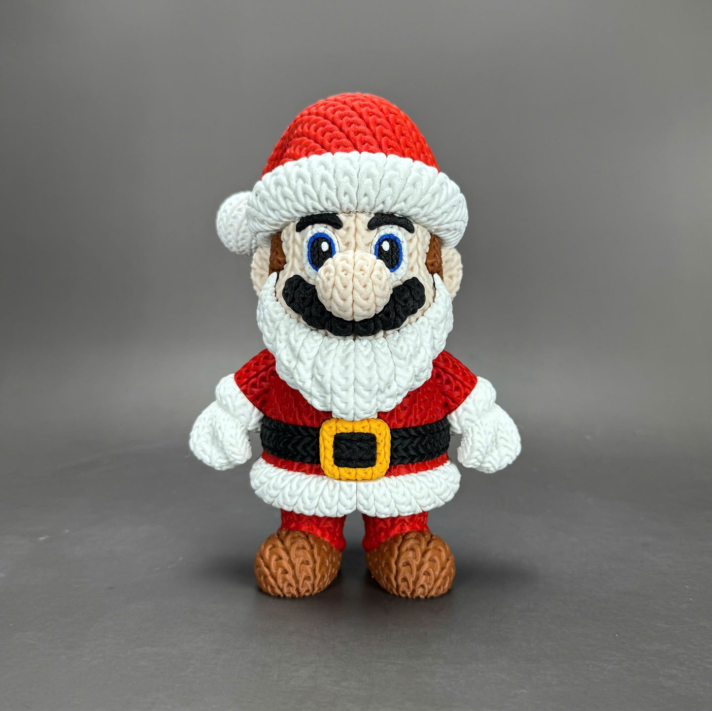 Pupazzo Super Mario Natale effetto knitted – Figure decorativa stampata in 3D